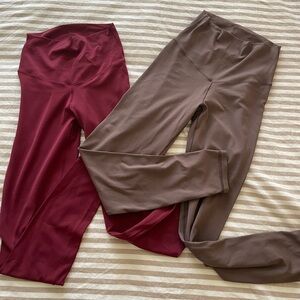 aerie High-Waist Leggings in Burgundy and Brown